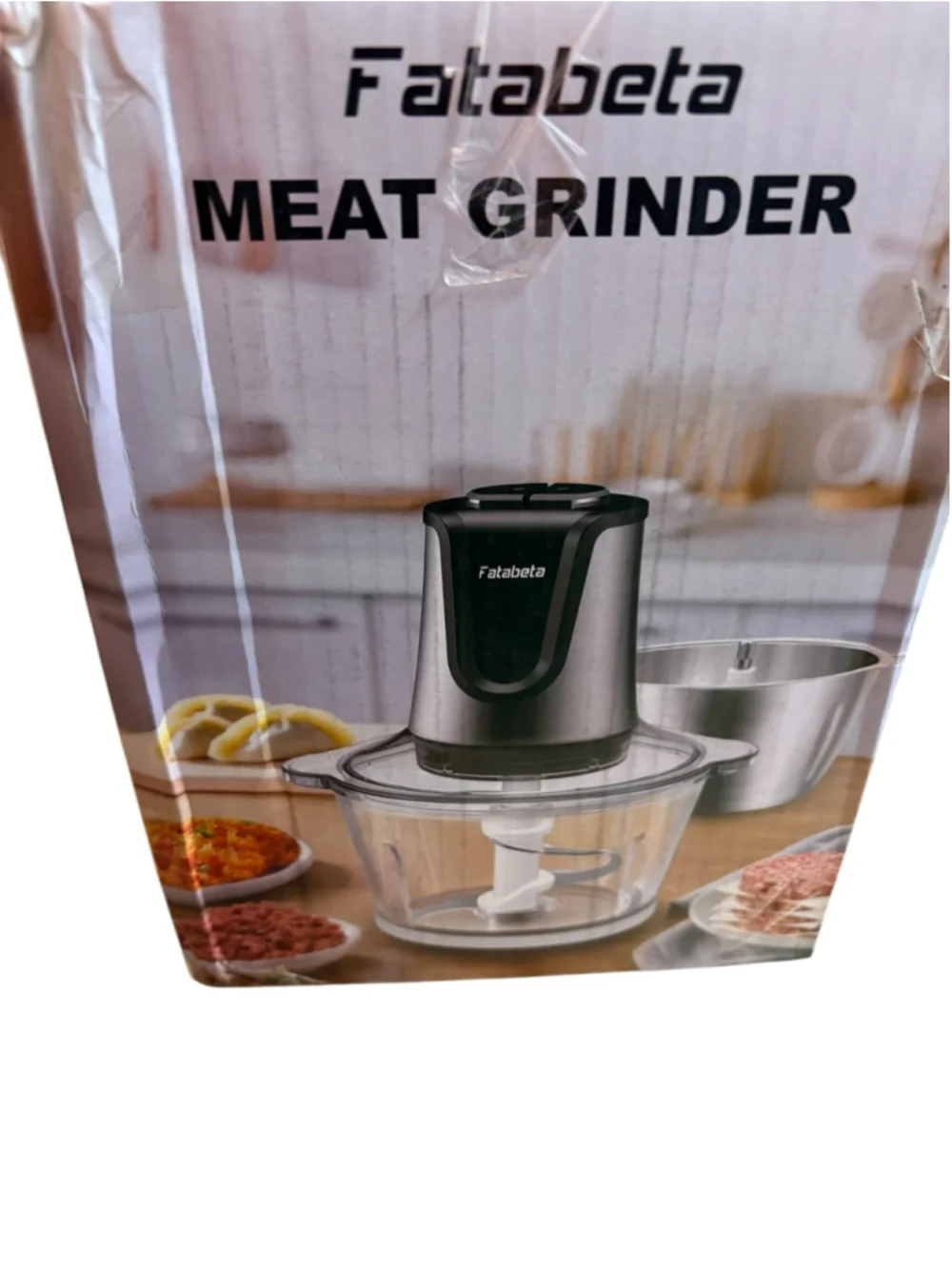 Fatabeta Meat Grinder Kitchen Tool One Size Silver and Black NIB